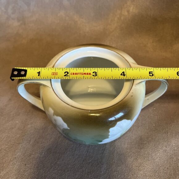 Antique RS Germany Made Sugar Bowl No Lid Handpainted Art Nouveau Floral - Picture 13 of 15